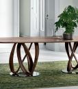 ameublement cristal haut de gamme luxe moderne en ligne mobilier meubles design contemporains site italiens qualité salle à manger table ovale repas noyer