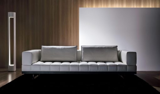 canapé cuir blanc fixe places gris clair jaune modulable noir orange rouge taupe violet design haut gamme luxe magasin meuble italiens qualité sur mesure