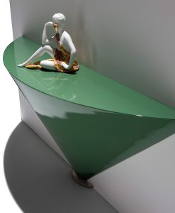 Console in Polimex (polyurethane and polystyrene). Lacquered in glossy polyester, in any RAL colour. Luxurious furniture for prestigious homes.