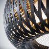 Art of weaving and technical performance. A round scenographic black pendant lamp designed by Elisa Giovannoni. Worldwide home delivery.