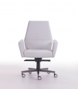 Matteo Nunziati's Kefa conference armchair in white leather will furnish the most prestigious offices with its modern and luxurious style. Free delivery.