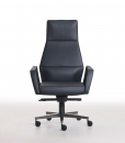 Meublez votre prestigieux bureau avec un luxueux fauteuil de direction en cuir noir. Achat en ligne et livraison gratuite. Design Matteo Nunziati.