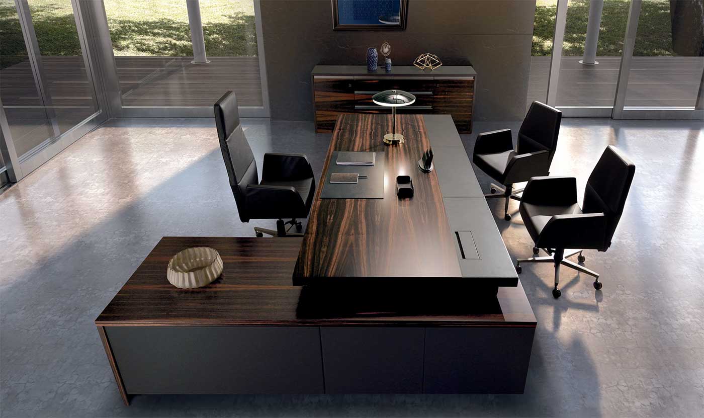 Kefa est une collection de meubles pour le bureau de direction créé par Matteo Nunziati.