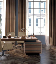 Warm materials and colours. Luxurious saddle leather and eucalyptus essence are used by Matteo Nunziati to create Kefa executive desk. Free delivery.