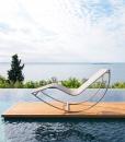 luxury outdoor rocking lounger sunbed chair outdoor pool side garden terrace hotel aluminium karim rashid luxury furniture