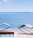 lounger rocking sunbed chair outdoor pool side garden terrace hotel aluminium karim rashid luxury furniture