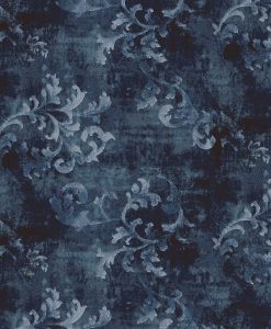 Il tappeto moderno Laguna presenta un aspetto vintage, forma rettangolare e colore blu notte. Consegna a domicilio, trasporto offerto.