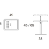 Table porte-tablette réglable avec compartiment ouvrant