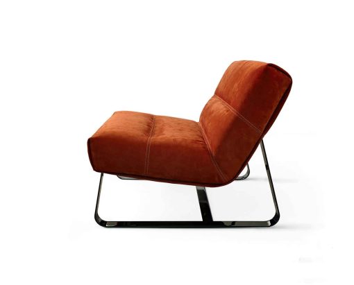 Loft Armchair in leather and metal