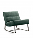 Loft Armchair in Green Leather