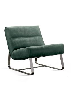 Loft Armchair in Green Leather