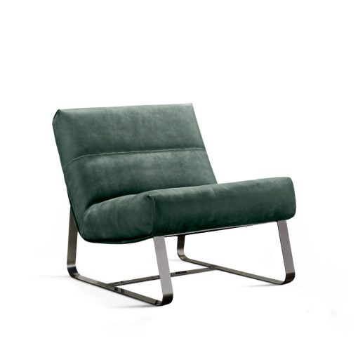 Loft Armchair in Green Leather