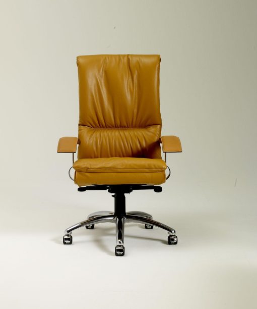 fauteuil directionnel cuir bureau gris haut dossier jaune noir original pivotant qualité rouge tournant taupe design haut gamme luxe magasin vente italiens