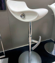 Meggy is an adjustable bar stool with a modern and original style. Outfit the home bar with this chrome frame bar stool, perfect in the parlor or in any other living space.