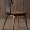 Monica est une chaise bicolore en bois et éco cuir très originale. Découvrez notre collection de chaises de salle à manger ou bureau au design italien.
