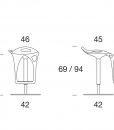 Mac stool, size scheme