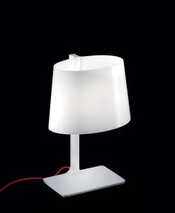 lampe murano blanche illumination hotel lampe de chevet à poser vente en ligne luxe made in italy qualité design moderne diffuseur variateur verre de table