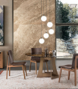 Tavolo da pranzo rotondo in cristallo. Scoprite i nostri tavoli design realizzati artigianalmente in italia. Design Umberto Asnago. Consegna a domicilio.