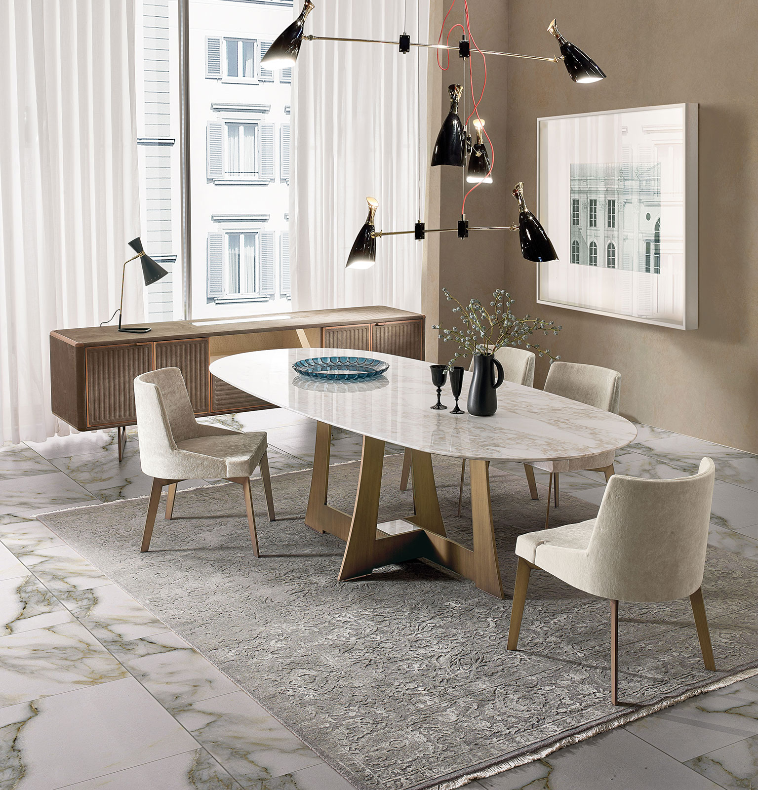 Mia Oval Dining Table IDD