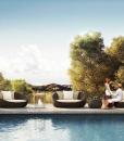 Day bed de jardin en résine synthétique. Résistant aux agents atmosphériques. Forme originale.Vente en ligne de mobilier d'extérieur haut de gamme.