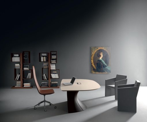 bureau directionnel cuir MDF Mario Mazzer design haut de gamme luxe moderne en ligne mobilier meuble bureau internet site italiens qualité managerial