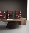 bureau directionnel cuir noyer canaletto Mario Mazzer design haut de gamme luxe moderne en ligne mobilier meuble internet site italiens qualité managerial