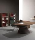 bureau directionnel cuir noyer canaletto Mario Mazzer design haut de gamme luxe moderne en ligne mobilier meuble internet site italiens qualité managerial