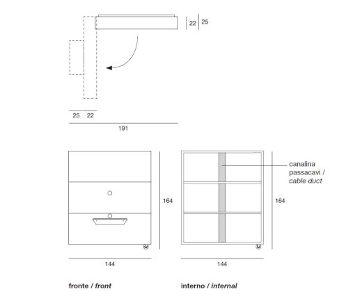 Open is an openable TV cabinet designed by the arch. Fabio Rebosio. Buy online designer furniture, elegant and contemporary items handcrafted in Italy.