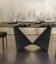Majestic ceramic dining table, sculptural and elegant. Made in Italy with the best know-how and materials. Design by Riccardo Buscato. Free home delivery.