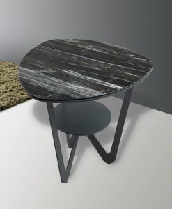 Serviteur avec double plateau en métal et céramique. 100% made in Italy, pour un ameublement moderne et pratique. Vente en ligne, livraison à domicile.