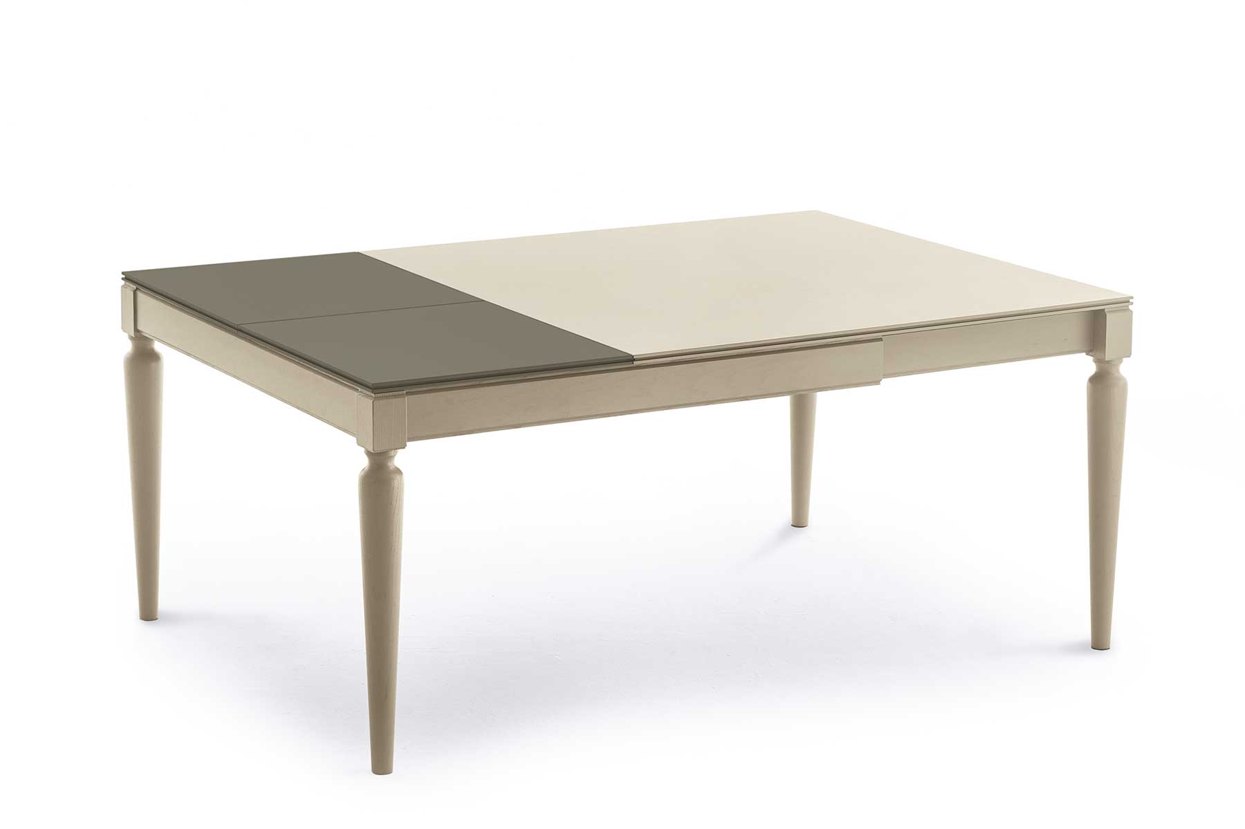 Table de repas carrée à rallonges. Transformable, 3 tables en une. Vente en ligne de tables design haut de gamme avec livraison gratuite.