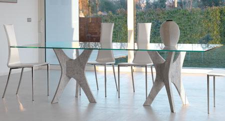Achat table rectangulaire de cuisine de luxe. Notre collection de table de salle à manger en verre et marbre fabriquée en Italie est parfaite pour tous les intérieurs.