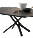 Table transformable elliptique. Hauteur réglable table / table basse. Plan en céramique ou en Fenix. Mobilier de salon contemporain. Livraison gratuite.