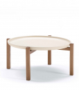 PONG Low coffee table in solid ash wood