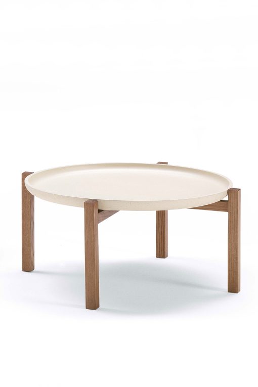 PONG Low coffee table in solid ash wood