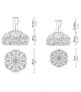 Suspension dorée ronde haut de gamme entièrement réalisée à la main en Italie avec des technopolymères. Vente en ligne et livraison gratuite à domicile.