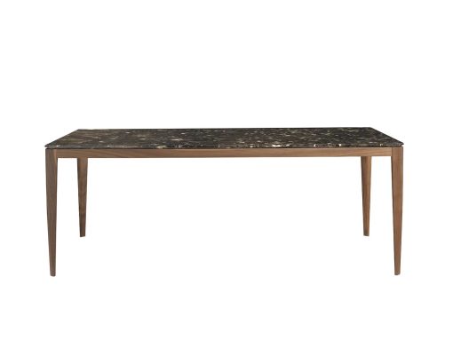 Table de repas rectangulaire en bois et marbre. Vente en ligne de tables design haut de gamme made in italy avec livraison gratuite. Ameublement de luxe.