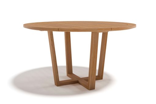 Tavolo di lusso per giardino e terrazza. Teak massiccio asatico. Piano rotondo diametro 150 cm. Vendita online di mobili di lusso da esterno.