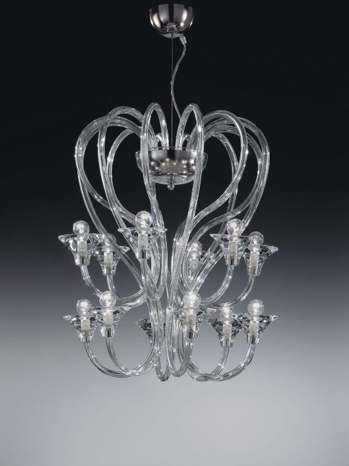 suspension verre de Murano lustre luxe made in italy ameublement design haut de gamme luxe moderne meubles design internet vente site italien lampe lumiere