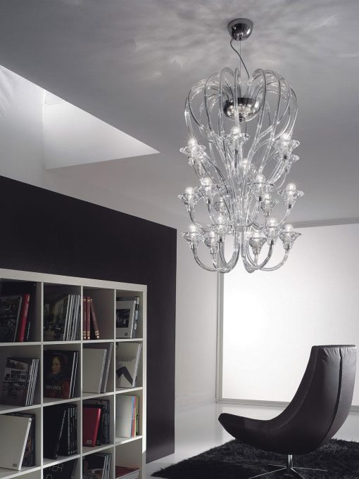 sospensione vetro di Murano lampadario contemporaneo Murano acquisto online design vetro soffiato cristallo