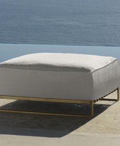 Garden ottoman. Complete your outdoor with luxurious garden furniture. Sofa, armchair, coffee table, lounge set. Design by Ramon Esteve. Buy online.