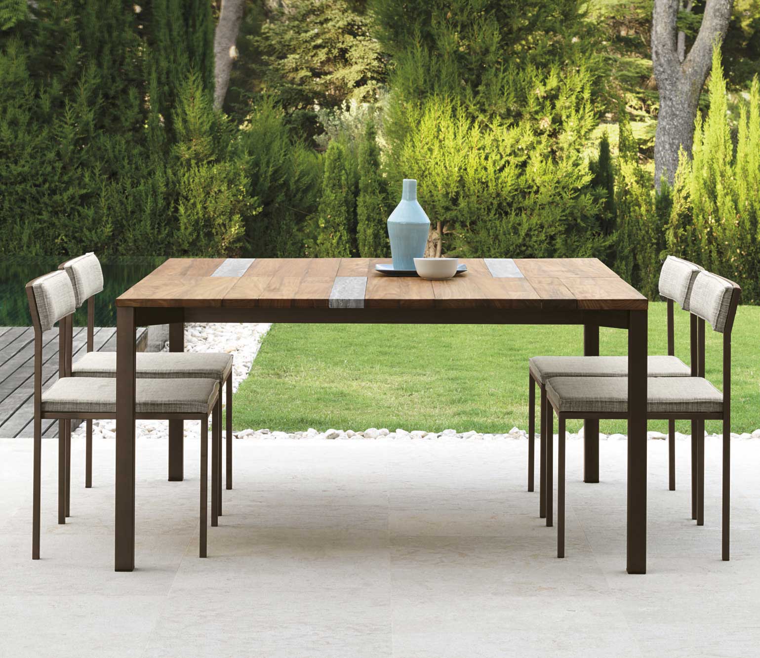 SantaFe Garden Table In Iroko Wood IDD SantaFe Garden Table In Iroko Wood IDD
