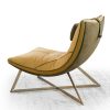 Chaise longue en cuir crème. Vente en ligne de fauteuils relax made in italy avec livraison gratuite. Meubles hauts de gamme design italien