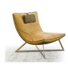 Scarlett chaise longue en cuir crème.