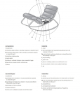 Chaise à bascule design Stefano Conficconi en cuir et métal. Vente en ligne de chaises et fauteuils modernes made in Italy haut de gamme. Livraison gratuite