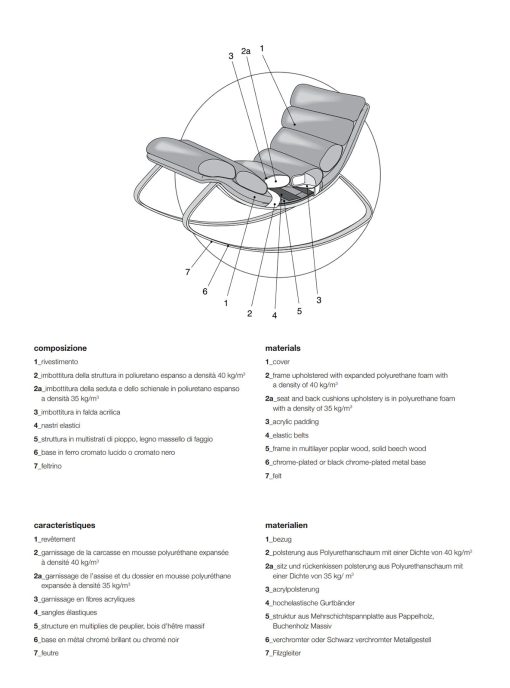 Chaise à bascule design Stefano Conficconi en cuir et métal. Vente en ligne de chaises et fauteuils modernes made in Italy haut de gamme. Livraison gratuite