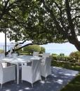 table de jardin aluminium exterieur carrée salon piscine jardin terrasse yacht bar ameublement design haut de gamme mobilier meuble contemporains