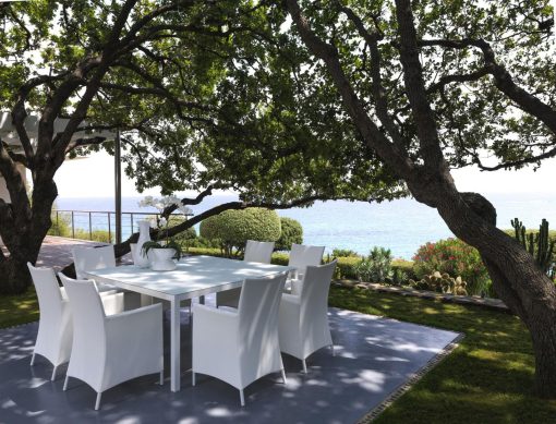 table de jardin aluminium exterieur carrée salon piscine jardin terrasse yacht bar ameublement design haut de gamme mobilier meuble contemporains