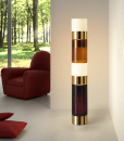 Stacking is a chic Murano glass floor lamp and the epitome of contemporary cool. This Italian design floor lamp showcases blown glass cylinders in distinct colors and sizes.