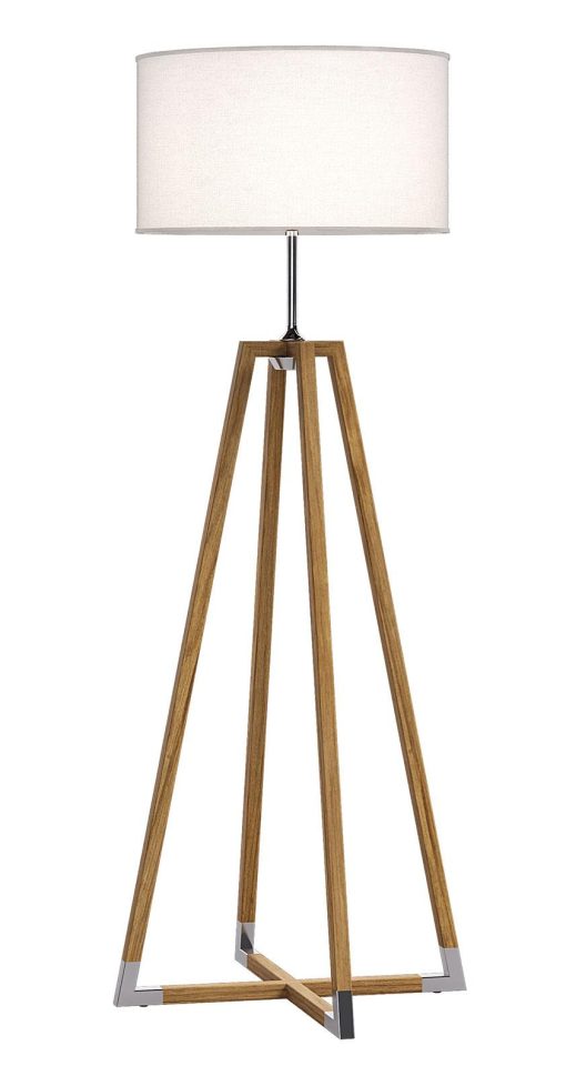 Teak garden lamp perfect for outdoor use. Our high floor lamp in teak and steel has textilene white lampshade. Shop online for luxurious garden furniture.